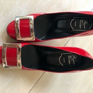 Roger Vivier Pumps 3 inch red Patent Leather